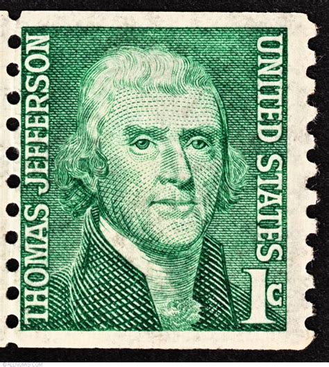 1 cent thomas jefferson postage stamp