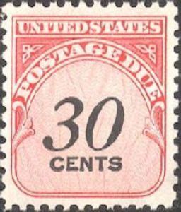 30 cent postage due stamp