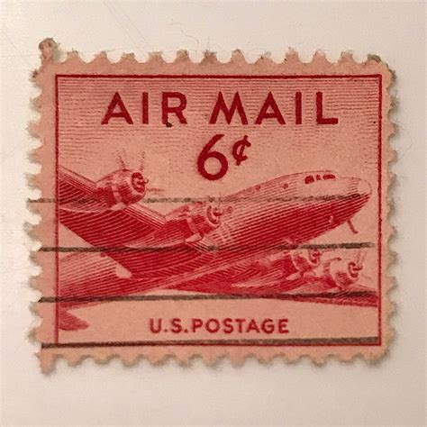 airmail 6 cent postage stamp