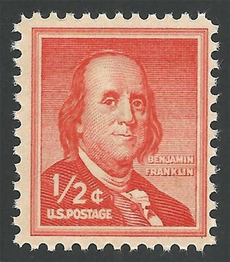 benjamin franklin 1 2 cent postage stamp