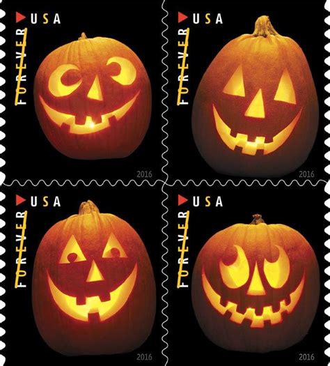 halloween postage stamps