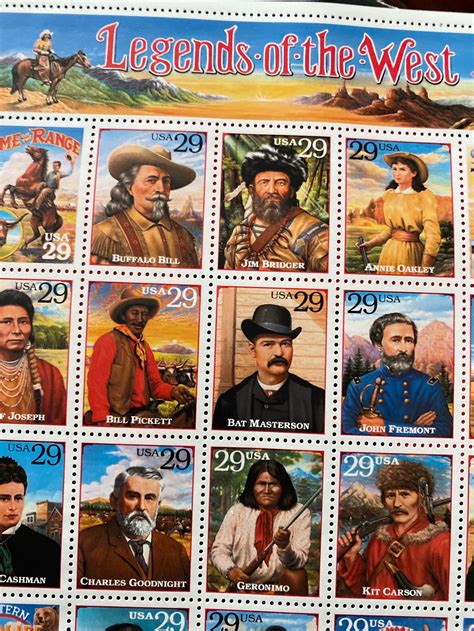 legends of the west postage stamps