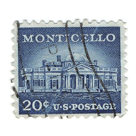 monticello 20 cent postage stamp