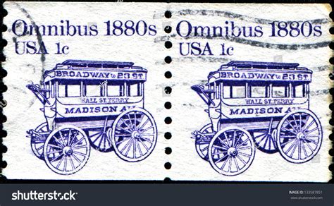 omnibus 1880s postage stamp