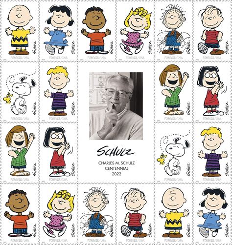 peanuts postage stamps