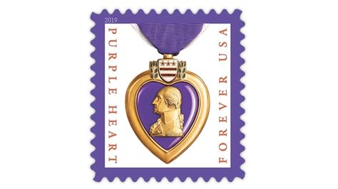 purple heart postage stamp