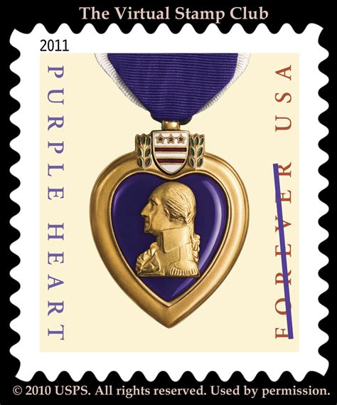 purple heart postage stamps