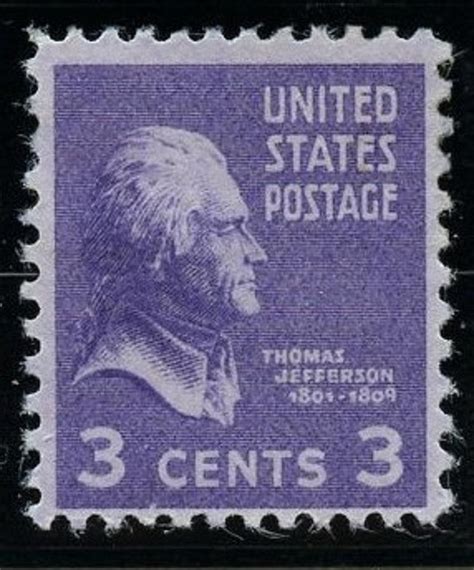 thomas jefferson 3 cent postage stamp value